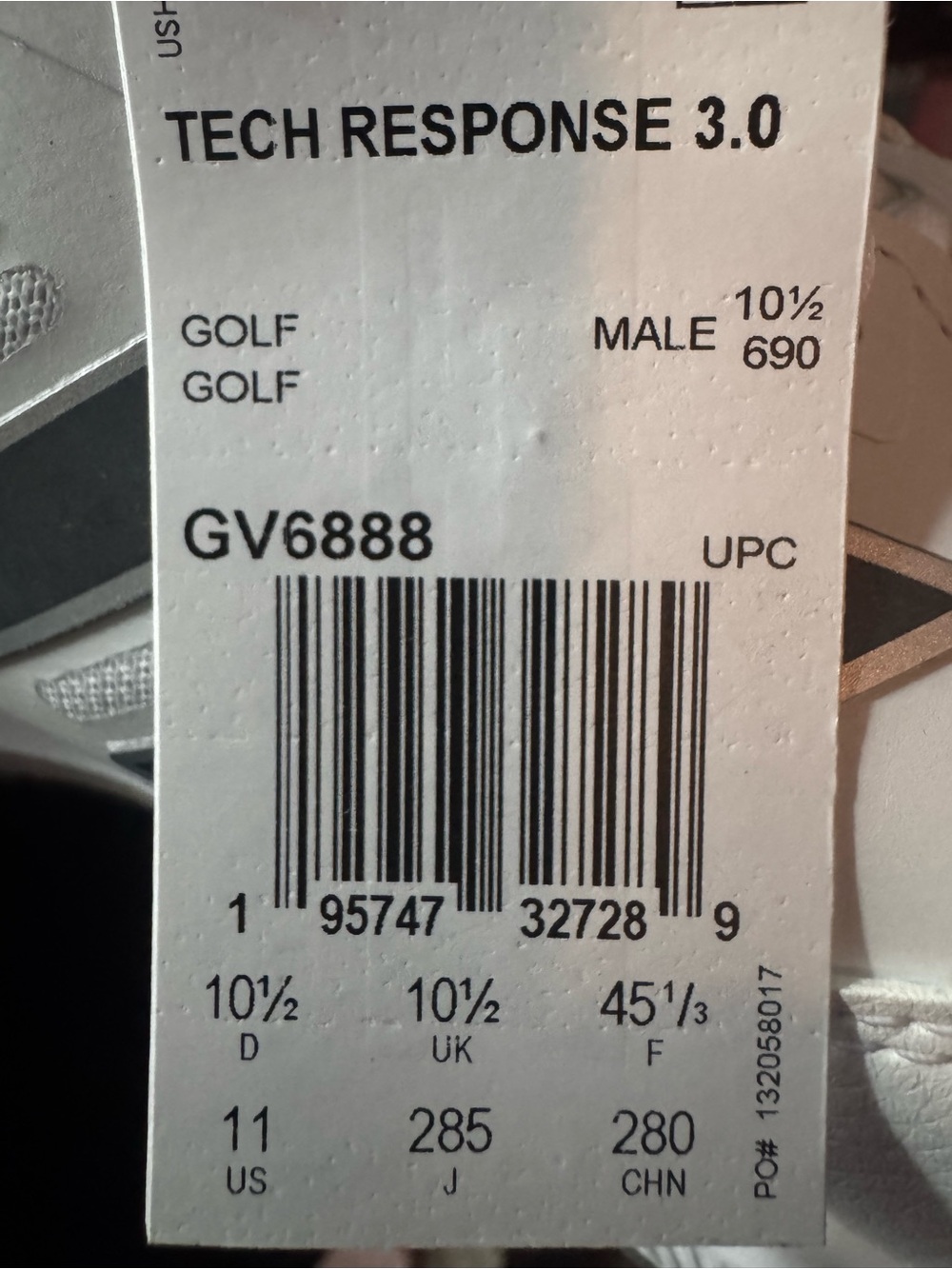 Adidas TECH RESPONSE 3.0 Golf Shoes